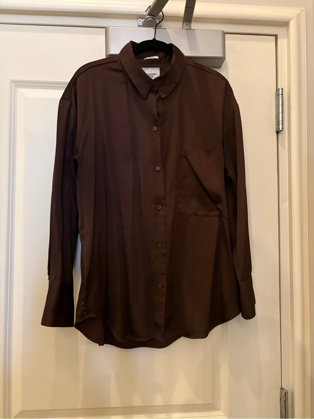 Abercrombie & Fitch Women's Brown Button-Down Shirt